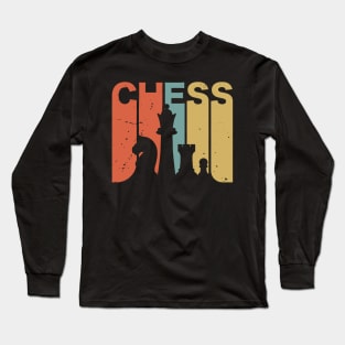 retro vintage chess design / chess lover  / chess gift idea / chess present Long Sleeve T-Shirt